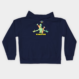 WE COME IN PEACE Kids Hoodie